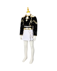 K-Pop Idol Stage Outfit – Black & Gold Performance  Costume
