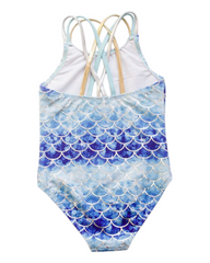 Scale Patterned One-Piece Swimsuit