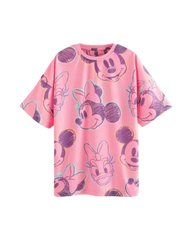 Graphic Print Casual Dress Short Sleeve Girls Outfit