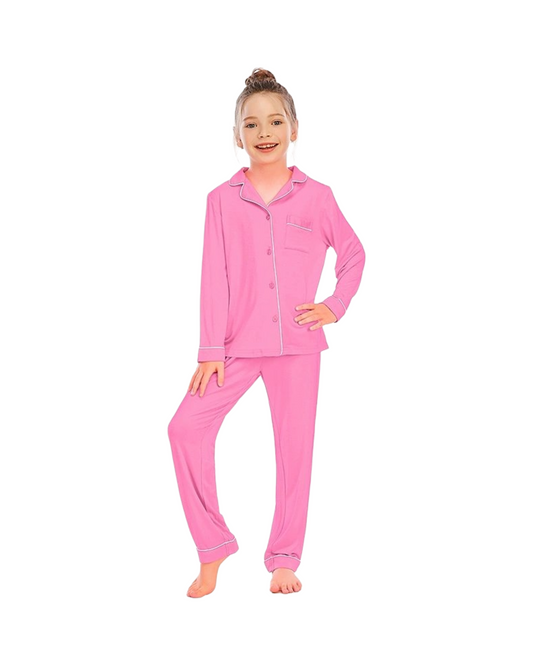 Girls Comfortable Cotton Satin Pyjama Set