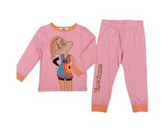 Cute Long Sleeve Printed Girls Toddler Sleepwear Loungewear Set
