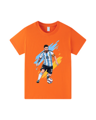 Graphic Printed Cotton Soccer T-Shirt | Short Sleeve Crewneck Casual Tee