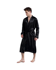 Cozy Soft Breathable Men Bathrobe Premium Lightweight Sleepwear Robe