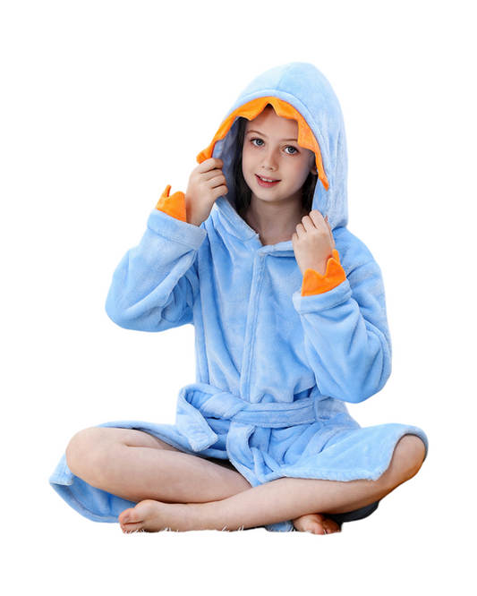 Oversized Plush Hooded Robe – Soft Fleece Warm Cozy Blanket Hoodie for Kids