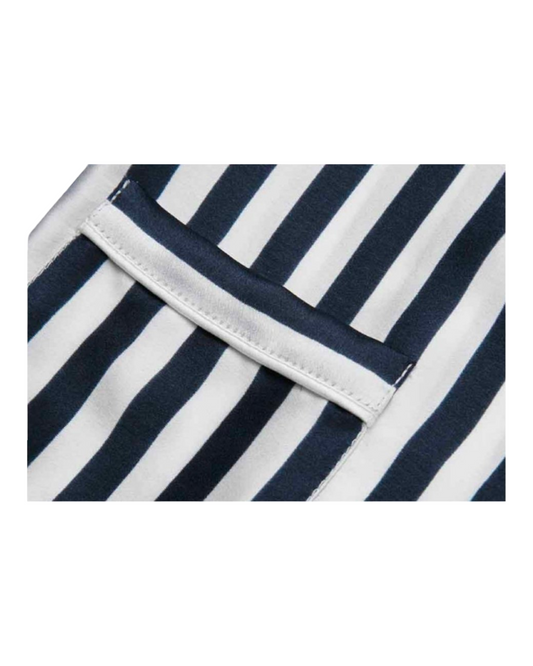 Classic Button-Down Striped Kids Pajama Set