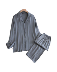Premium Satin Loungewear Set – Dual Sleeve Tops and Soft Sleepwear Trousers