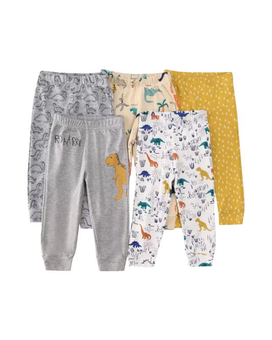 Cotton Pants Set – 5PCS Soft & Breathable Baby Trousers