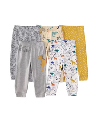 Cotton Pants Set – 5PCS Soft & Breathable Baby Trousers