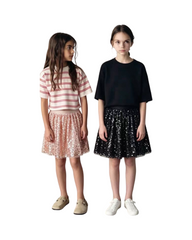 Flowy Polka Dot Girls Skirt for Casual and Party Wear