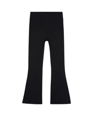 Wide Leg Ribbed Knit Pants Elastic High Waist Comfortable Trousers
