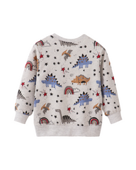 Grey Dinosaur Patterned Jumper