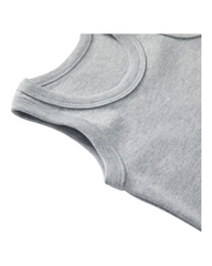 Sleeveless Summer 100% Cotton Baby Onesie with Snap Fasteners