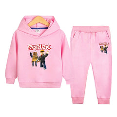 Kids Roblox Graphic Print Hoodie & Sweatpants Set