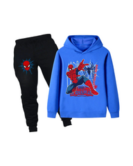Spider-Man Print Kids Hoodie and Sweatpants Outfit Set