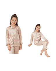 Satin Pyjamas Soft Button Up Nightwear Set