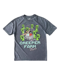 Minecraft green sleeved creeper graphic t-shirt