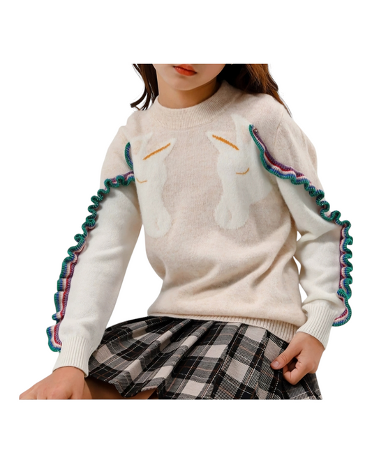 Cashmere Unicorn Patterned Jumper