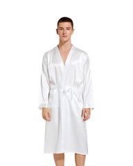 Cozy Soft Breathable Men Bathrobe Premium Lightweight Sleepwear Robe