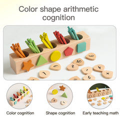 Wooden Counting and Shape Recognition Stick Toy