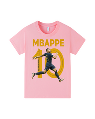 Soccer Superstar Mbappé Graphic Kids Short Sleeve Cotton Tee