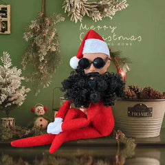 Bearded Christmas Elf On The Shelf Doll with Sunglasses