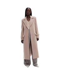 Premium Wool & Cashmere Wrap Coat- Ladies Winter Tie-Belt Overcoat