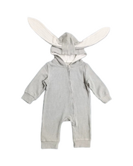 Hooded Bunny Rabbit Onesie with Zipper