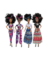 Fashion Doll with Traditional African Print Dress