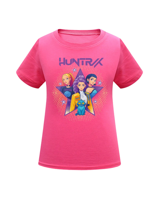 K-Pop Demon Hunter Girls Graphic Tee - Anime Style Cotton T-Shirt