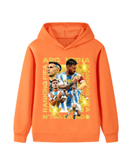 Argentina Messi FIFA Ranking Graphic Kids Cotton Pullover Hoodie