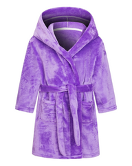 Fluffy Patterned Girls' Bath Robe