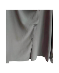 Gray Asymmetrical Draped Wrap Jacket – Cozy Long Sleeve Crossover Coat