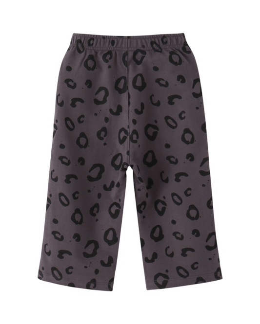 Casual Leopard Pattern Cotton Pants Girls Comfort Stretch Trousers