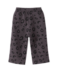 Casual Leopard Pattern Cotton Pants Girls Comfort Stretch Trousers