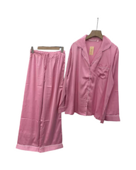 Women's Simple Daily Soft Long-Sleeve PJ Set