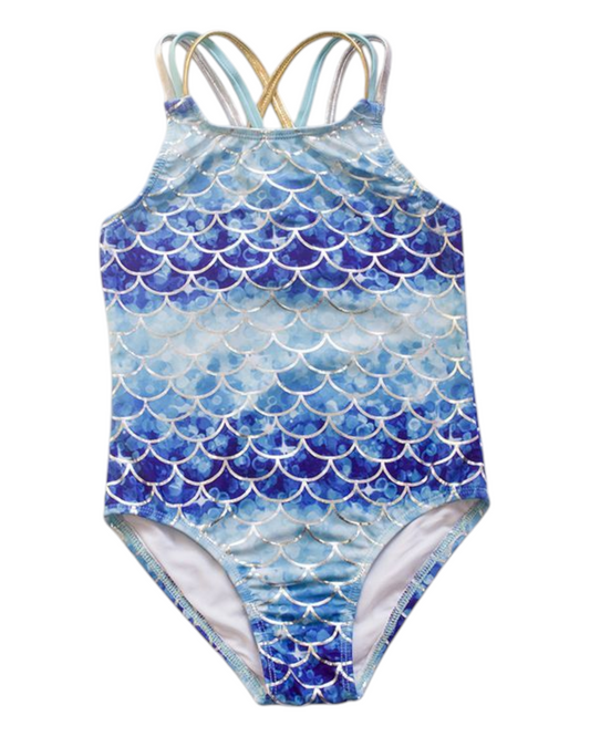 Scale Patterned One-Piece Swimsuit