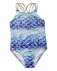 Scale Patterned One-Piece Swimsuit