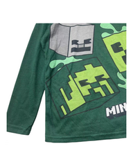 Boys' Pyjamas with Green Minecraft Patterns