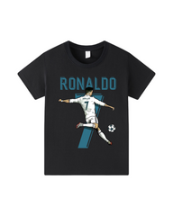 Ronaldo CR7 Graphic Print Kids Short Sleeve Crew Neck T-Shirt