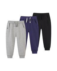 Cotton Fleece Joggers-Soft Casual Sweatpants for Kids