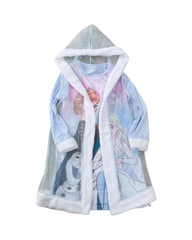 Disney Frozen Girls Graphic Dress and Hooded Vest 2-Piece Set