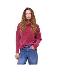 Mock Neck Oversized Knit Sweater for Women - Loose Fit Cozy Pullover Jumper