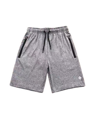 Athletic Kids Sweat Shorts – Stretch Quick-Dry Jogger Shorts with Zipper Pockets