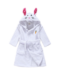 Kids Rabbit Fleece Bathrobe
