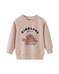 Cute Dinosaur Print Sweatshirt Boys Toddler Long Sleeve Warm Casual Top