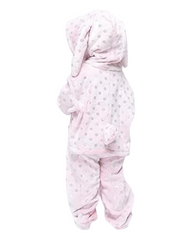 Pink Polka-Dot Bunny Onesie with Pockets