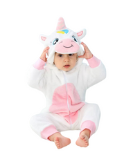 Plush Animal Costume Onesie for Babies & Toddlers – Soft Animal Jumpsuit