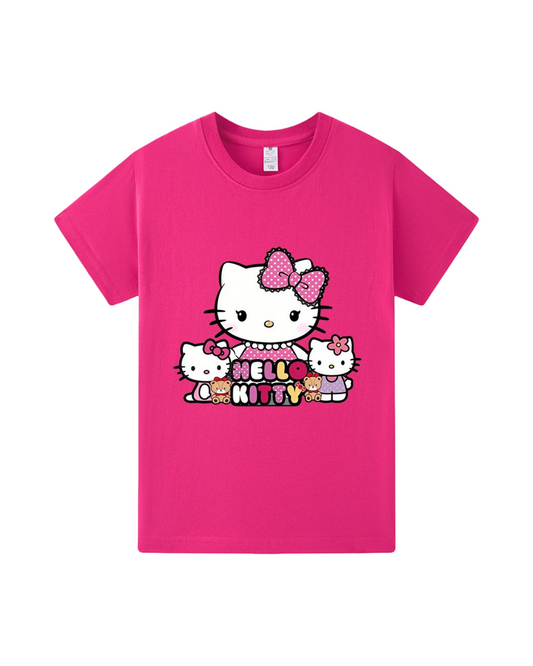 Hello Kitty Inspired Graphic Tee – Soft Cotton Cute Top