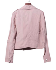Pink Jacket with Zipper Details