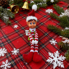 30cm Christmas Elf Shelf Sitter Figurines - Festive Holiday Table Decor & Xmas Room Ornaments